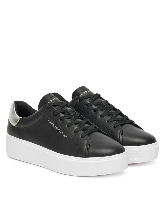 Tommy Hilfiger Tommy Hilfiger Sneakersy Essential Platform Court Sneaker FW0FW08756 Čierna