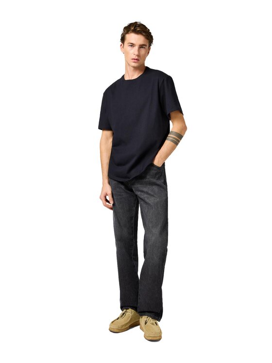 Wrangler Wrangler T-Shirt 112365120 Czarny Relaxed Fit