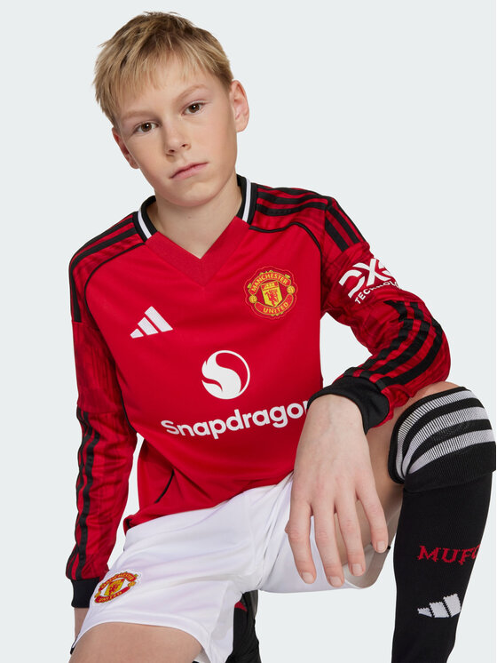 adidas adidas Koszulka techniczna Manchester United 25/26 Long Sleeve Home Jersey Czerwony Regular Fit