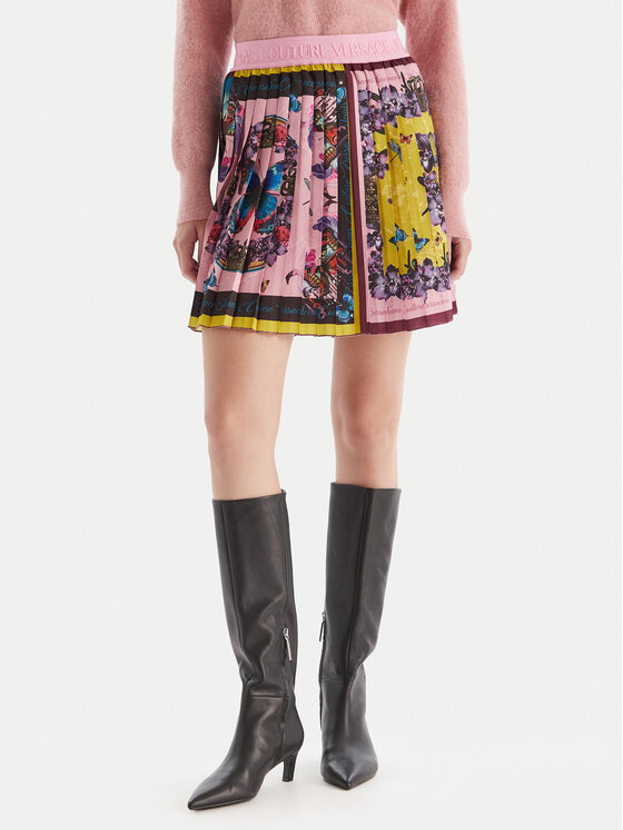 Versace Jeans Couture Versace Jeans Couture Плисирана пола 79HAE8P0 NS726 Цветен Regular Fit