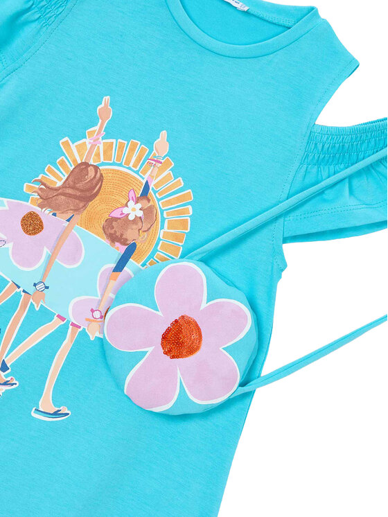 Mayoral Mayoral Poletna obleka 3941 Modra Regular Fit