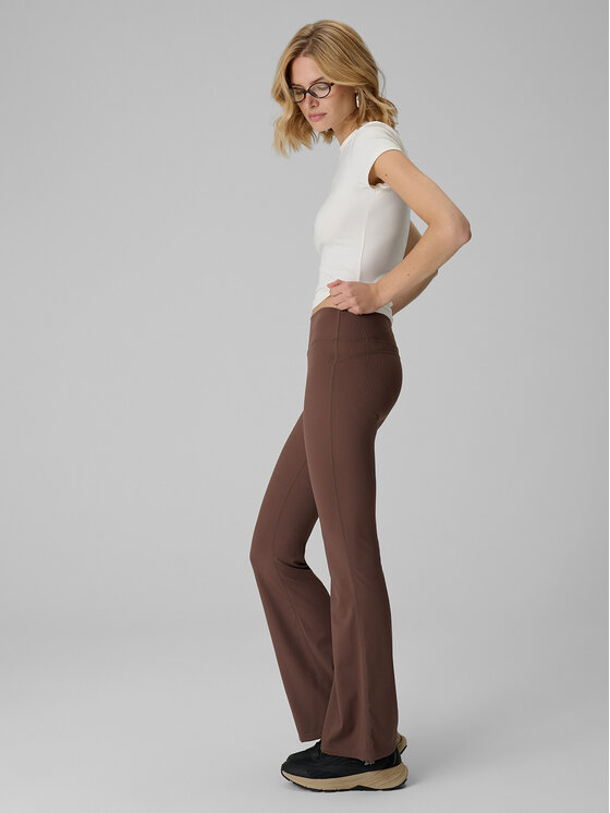 4F 4F Legginsy SPORT OFFICE Brązowy ciemny Slim Fit