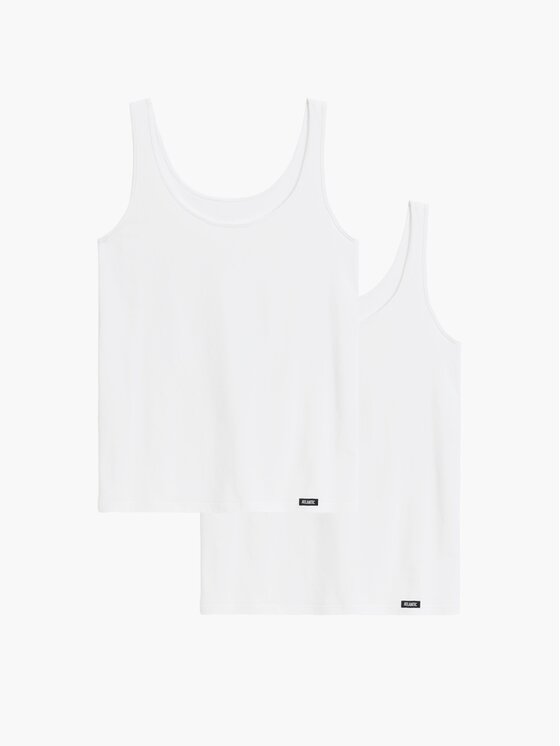 Atlantic Atlantic Top basic Biały Regular Fit