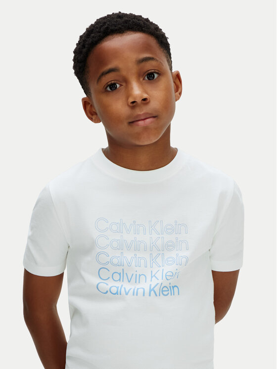 Calvin Klein Jeans Calvin Klein Jeans T-Shirt LVCKSJA10B Biały Regular Fit