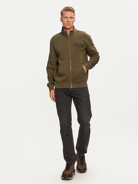 Guess Guess Džemperis M4YQ80 K9Z21 Žalia Relaxed Fit
