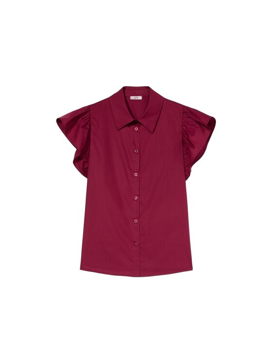 Oltre Oltre Koszula 5020R003108N019 Bordowy Regular Fit