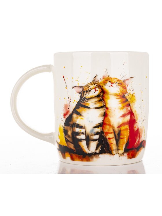 MIAhome MIAhome Kubek porcelanowy 350 ml koty GATTI Biały