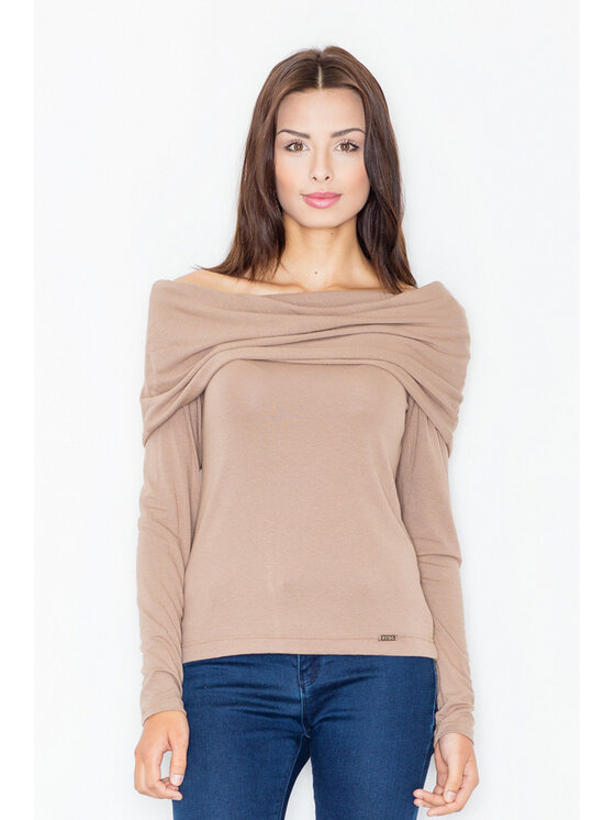 FIGL FIGLFIGL Blusa M469 Beige Regular Fit