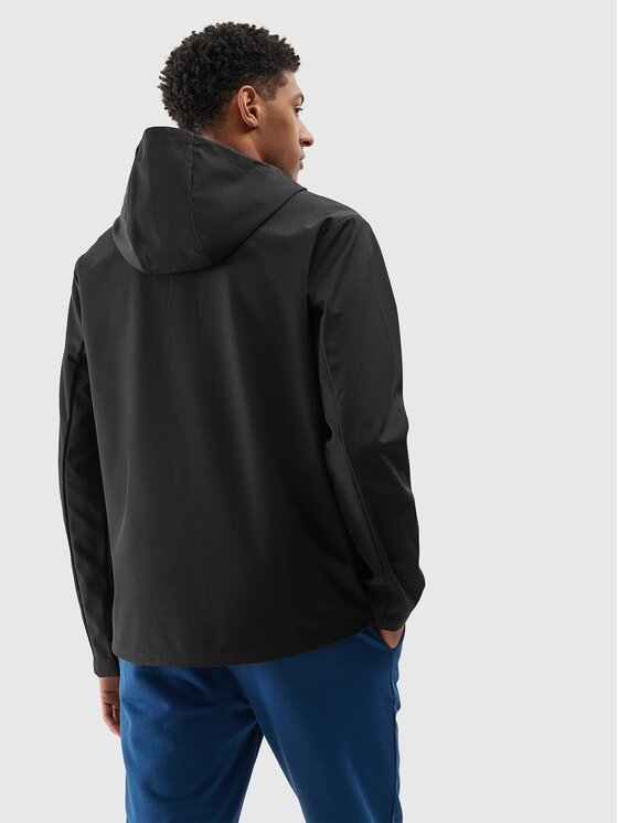 4F 4F Kurtka softshell 4FWSS24 TSOFM234 20S GŁĘBOKA CZERŃ XXL Czarny Regular Fit