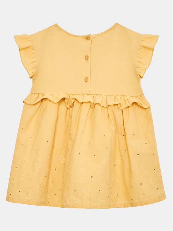 United Colors Of Benetton United Colors Of Benetton Sukienka codzienna 47YZAV00B Żółty Regular Fit