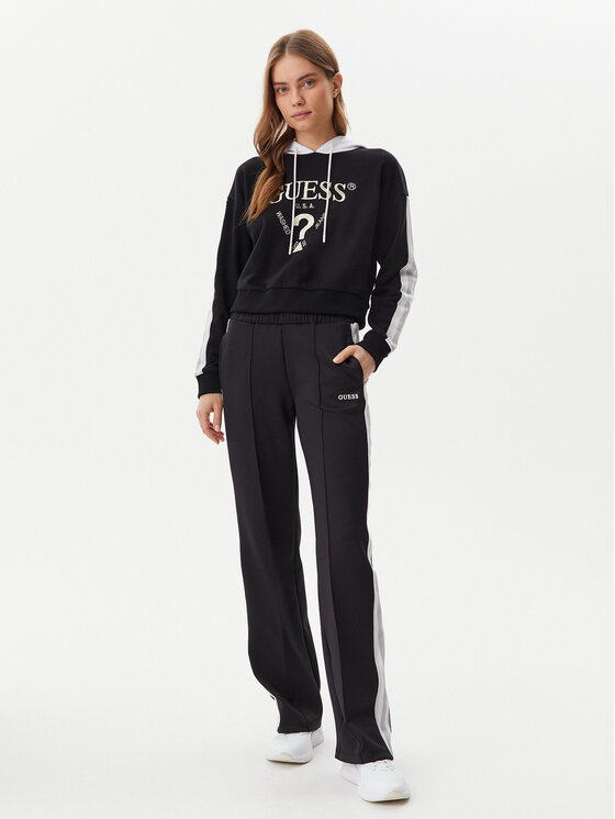 Guess Guess Μπλούζα V5GQ17 KCRT1 Μαύρο Regular Fit