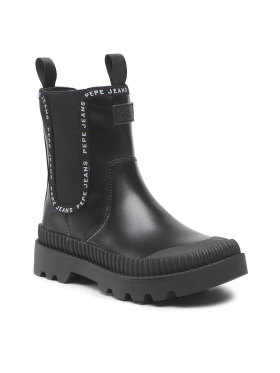 Pepe Jeans Pepe Jeans Sztyblety Gum Chelsea PLS50466 Czarny