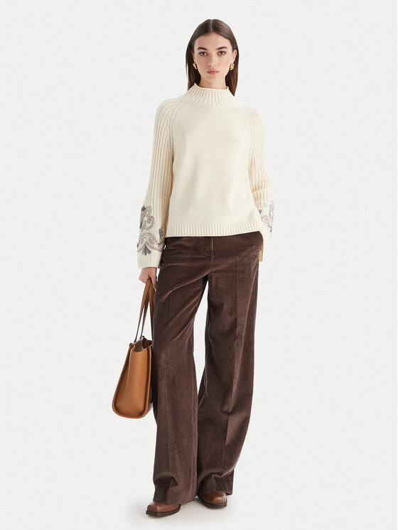 Luisa Spagnoli Luisa Spagnoli Golf Manico 100198 Écru Regular Fit