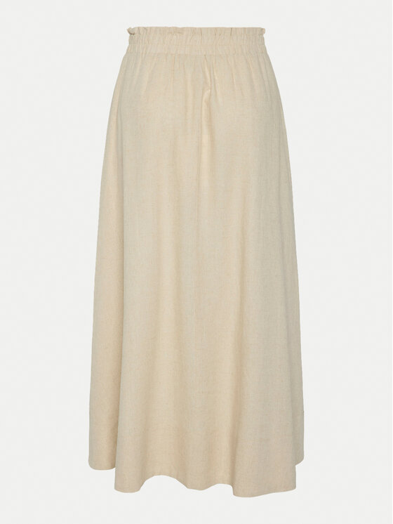 YAS YAS Maxi suknja Flaxy 26036370 Bež Regular Fit
