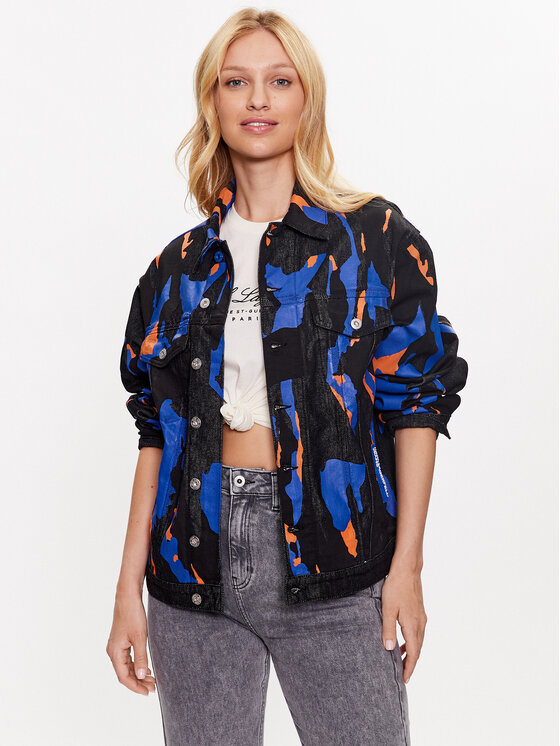 Karl Lagerfeld Jeans Geacă de blugi 231J1450 Colorat Relaxed Fit 231J1450 imagine noua