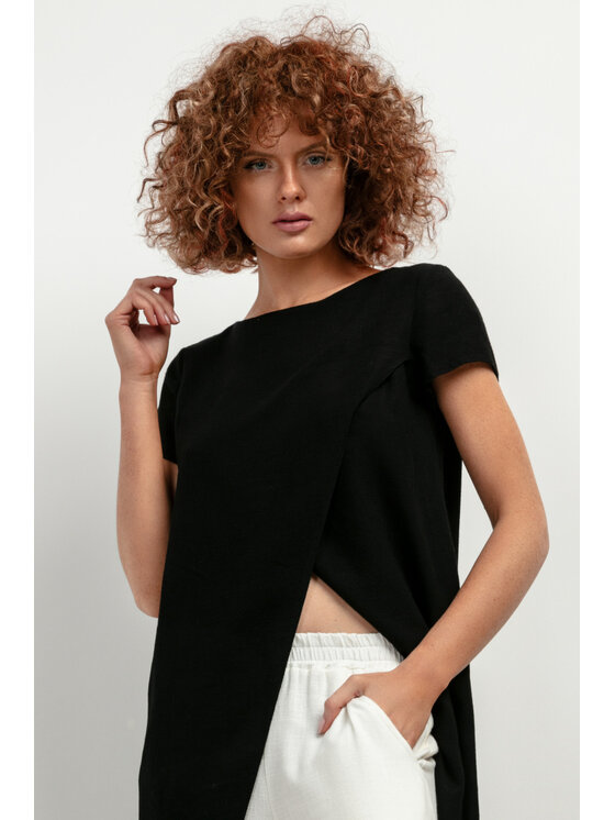 Tessita Tessita Tunika NARZUTKA T405 czarna Czarny Classic Fit