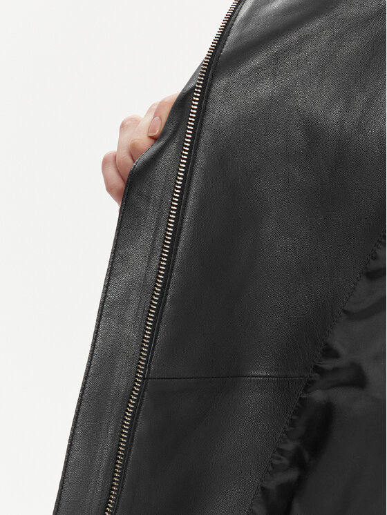 Marella Marella Μπουφάν δερμάτινο Sparta 2413441011 Μαύρο Regular Fit