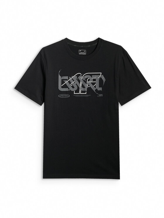 4F 4F T-Shirt FLUID EXPRESSIONS Czarny Regular Fit