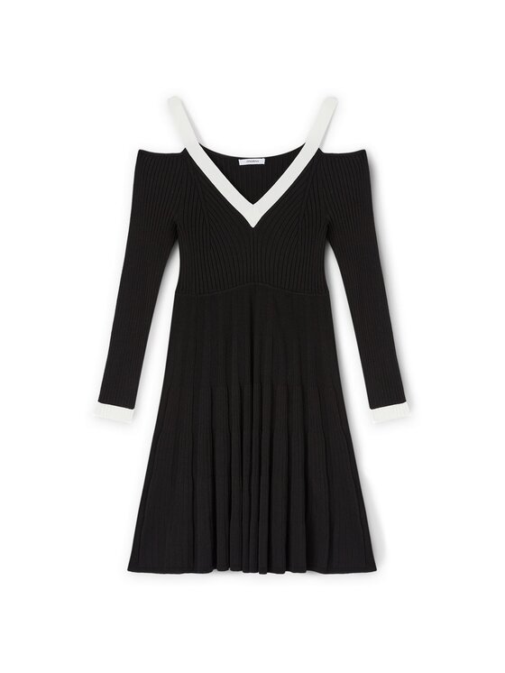 Motivi Motivi Vestito da giorno 7629W001459N0Z3 Nero Regular Fit