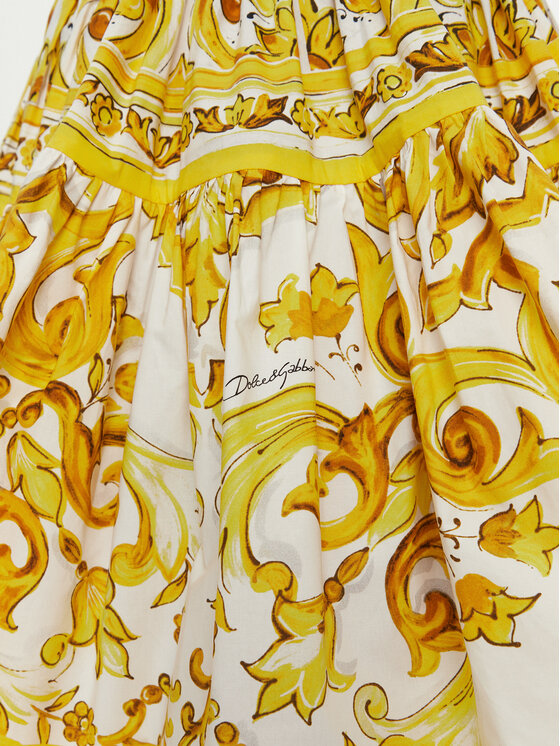 Dolce&Gabbana Dolce&Gabbana Спідниця-міді F4CB1T HH5DV Жовтий Regular Fit