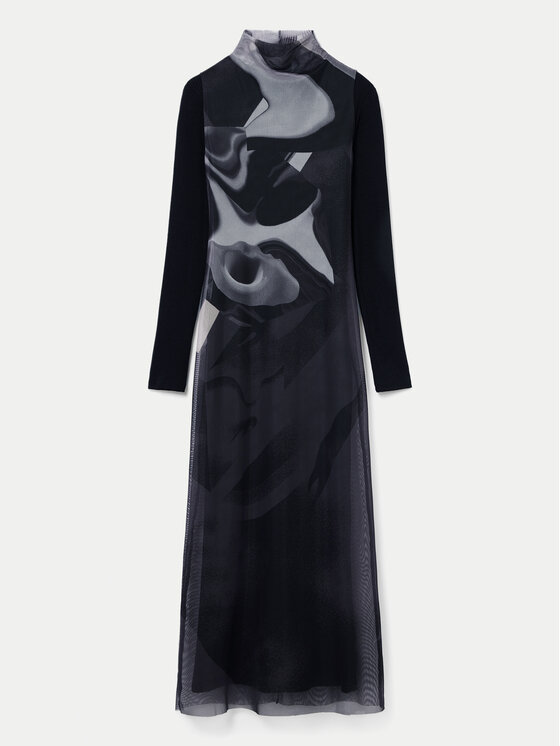 Desigual Desigual Každodenní šaty Lincoln 24WWVK58 Šedá Slim Fit