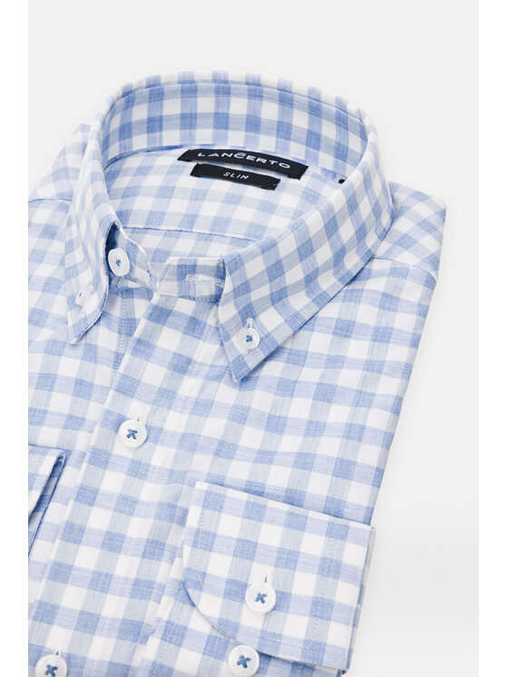 Lancerto Lancerto Koszula Aletta KO073222000017 Niebieski Slim Fit