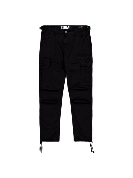Alpha Industries Alpha Industries Kalhoty z materiálu 188202 Černá Straight Leg