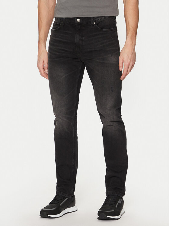 HUGO HUGO Jeans 50530597 Schwarz Slim Fit