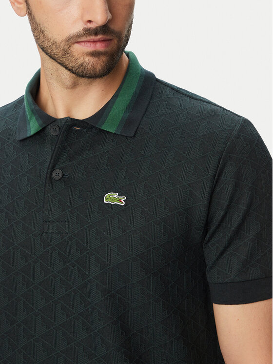 Lacoste Lacoste Tricou polo DH1417 Verde închis Classic Fit