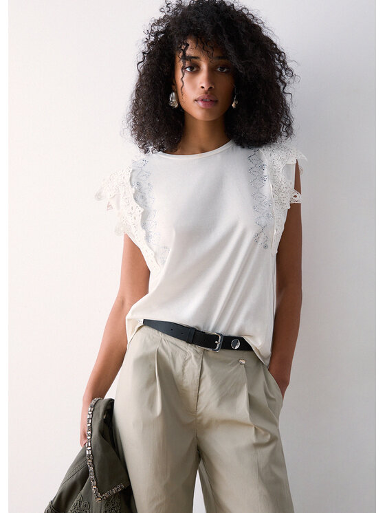 Liu Jo Liu Jo Top WA6311J388510701 Bianco Regular Fit