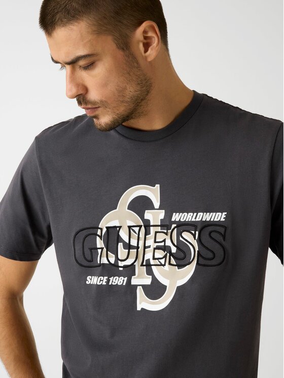 Guess Guess T-Shirt 179302 Szary Classic Fit