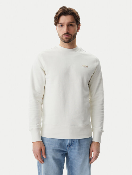 Męska Bluza Calvin Klein Jeans, Rozmiar S, Écru, J30J327530