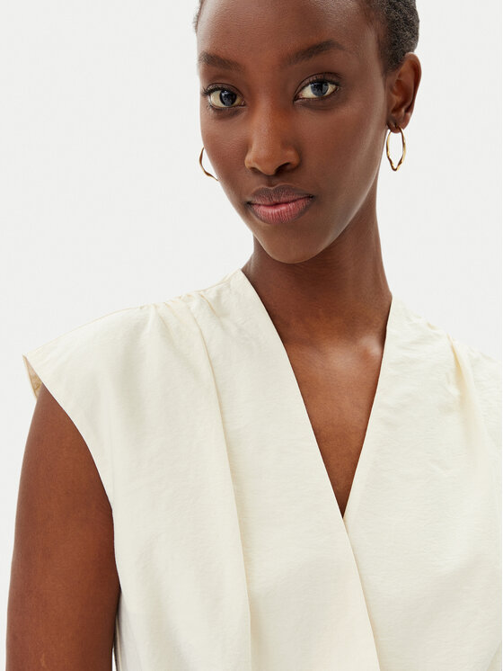 Marella Marella Majica Bronzo 2513161072200 Écru Slim Fit