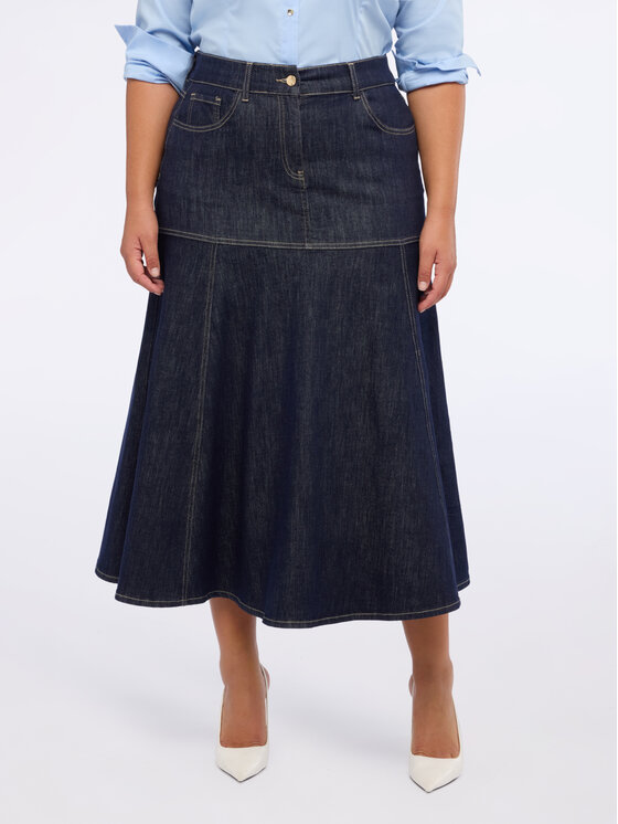 Fiorella Rubino Fiorella Rubino Gonna maxi 1440T000363N024 Blu A-Line Fit