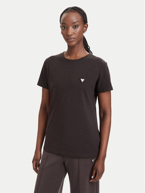 Guess Tricou V4YI09 J1314 Maro închis Regular Fit