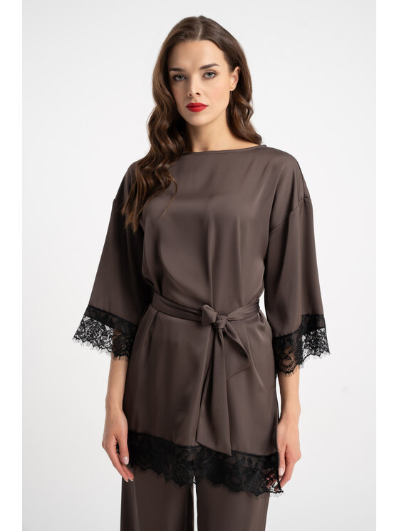 CLICK CLICK Τουνίκ 10-6178 Καφέ Oversize