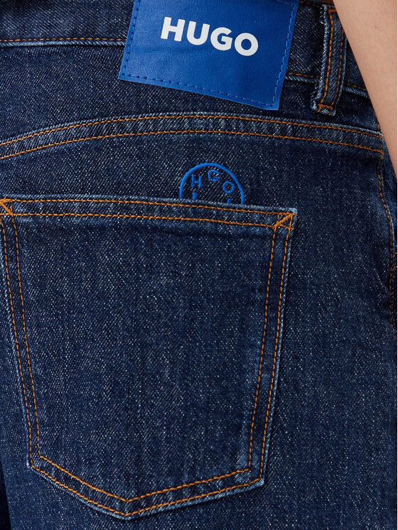 HUGO HUGO Jeansy Elyah_B 50520594 Tmavomodrá Straight Fit
