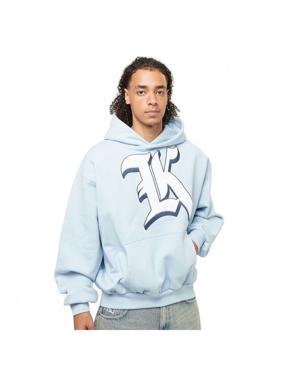 Karl Kani Karl Kani Felpa SMALL SIGNATURE OS HOODIE Blu Regular Fit