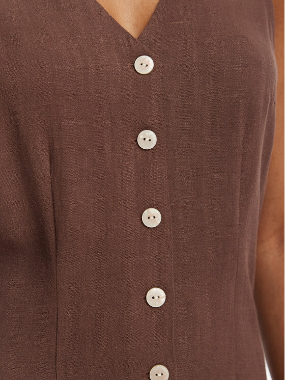 ONLY ONLY Vestito da giorno Siesta 15357797 Marrone scuro Regular Fit