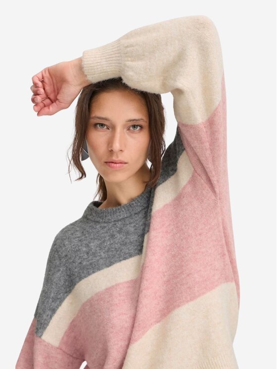 b.young b.young Πουλόβερ Maglia byomea oneck Ροζ Regular Fit