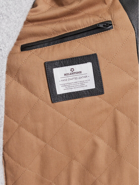 Milestone Milestone Ādas jaka MSMarlon 631001 60870 Melns Regular Fit