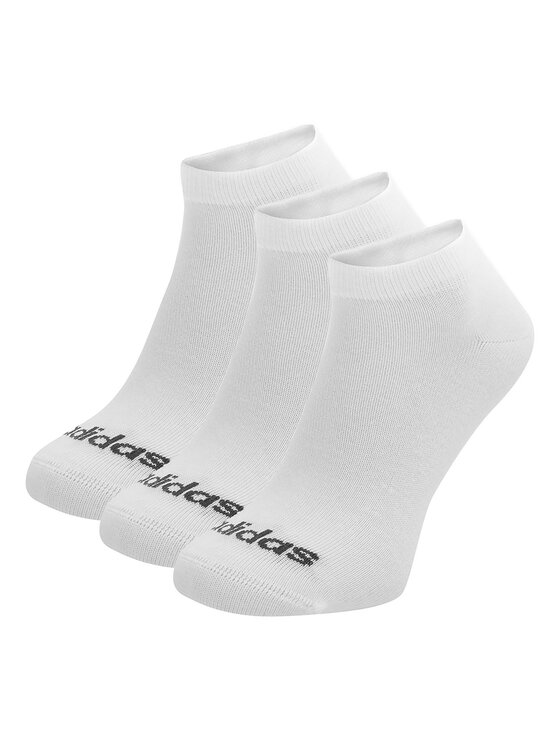 adidas adidas Set de 3 perechi de șosete joase unisex HT3447 3-PACK Alb