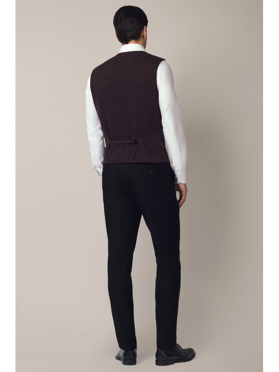 Lancerto Lancerto Kamizelka Altomonte KA131225000009 Bordowy Slim Fit