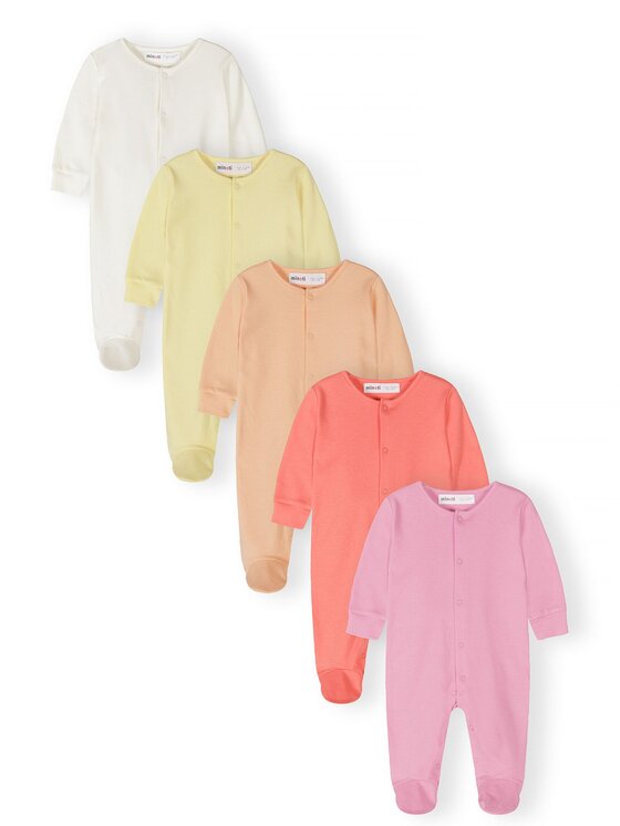 minoti minoti Komplet pajacy 28BABYPACK5 Różowy Regular Fit