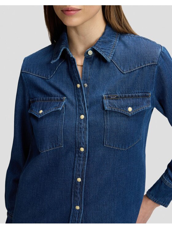 Lee Lee Koszula REGULAR WESTERN SHIRT Niebieski Regular Fit