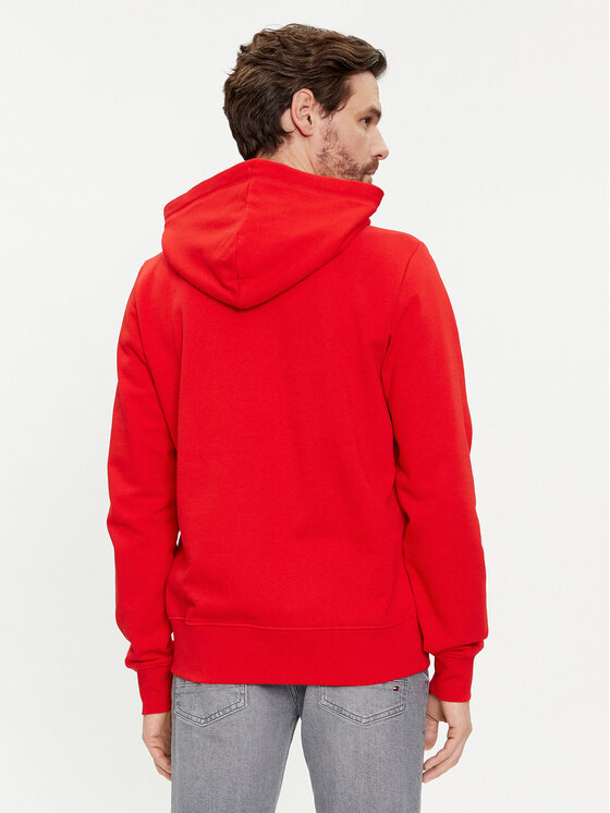 Tommy Hilfiger Tommy Hilfiger Pulóver Big Icon MW0MW33650 Piros Regular Fit