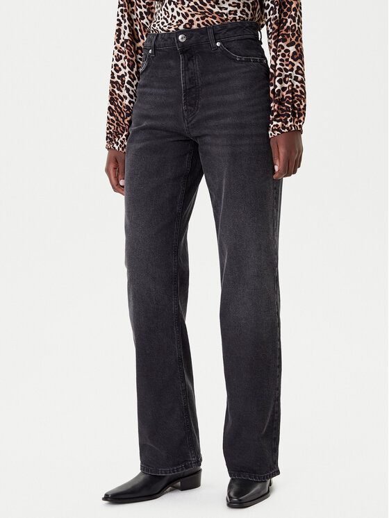 HUGO HUGO Traperice 50546496 Crna Wide Leg