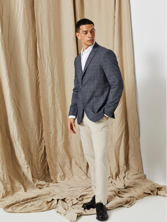 Selected Homme Selected Homme Medžiaginės kelnės 16085270 Balta Slim Fit