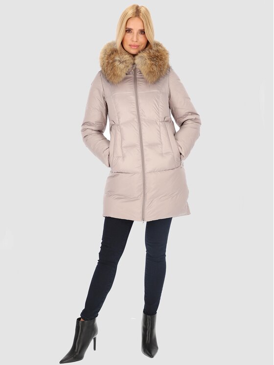 Perso Perso Kurtka damska BLH232020FR Szary Regular Fit