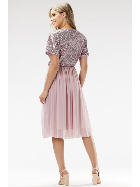 Awama Awama Abito da sera A689 Rosa Basic Fit